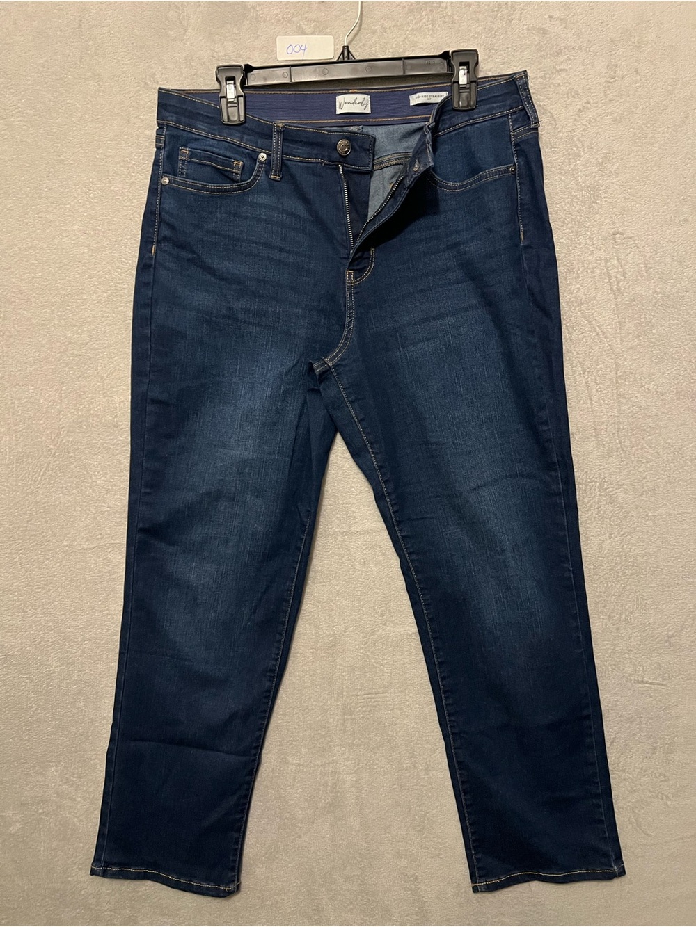 Wonderly Women's Dark Blue Straight Leg Jeans